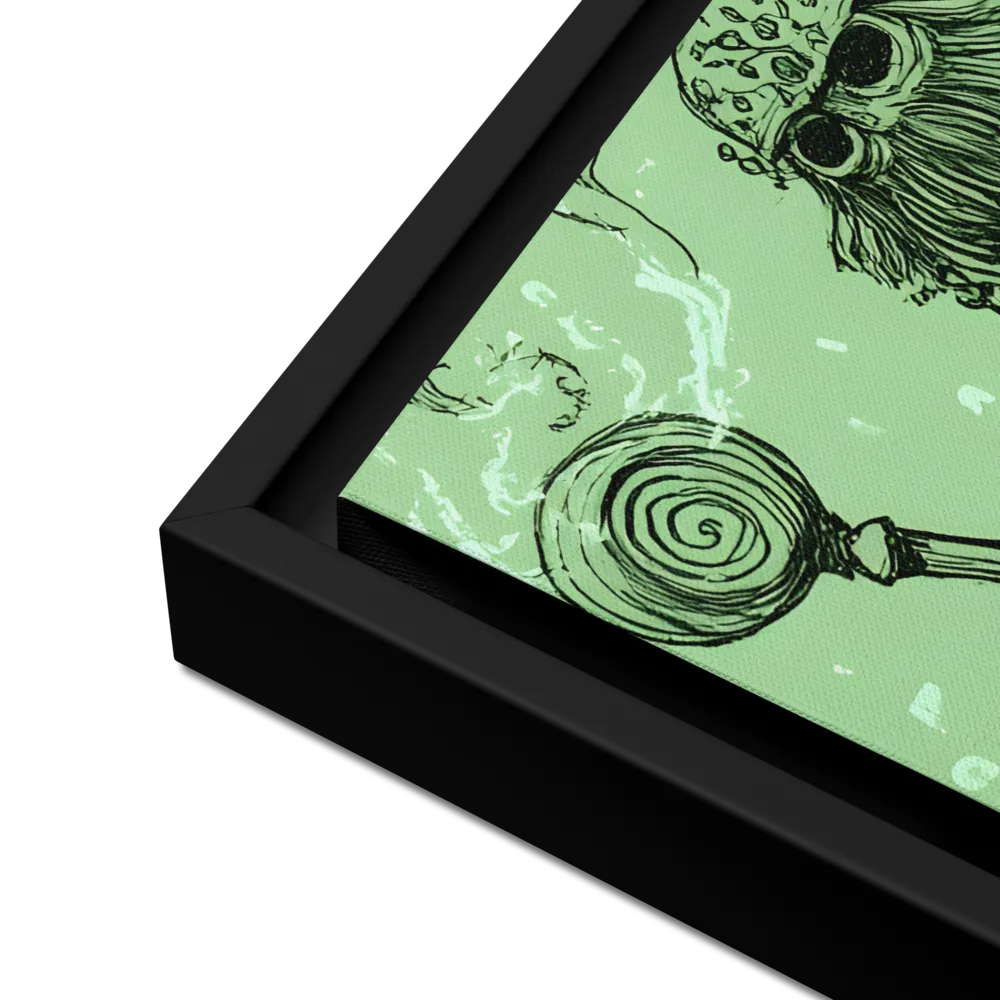 The Enigmatic Wizard | Canvas with Black Frame | 16″×20″
