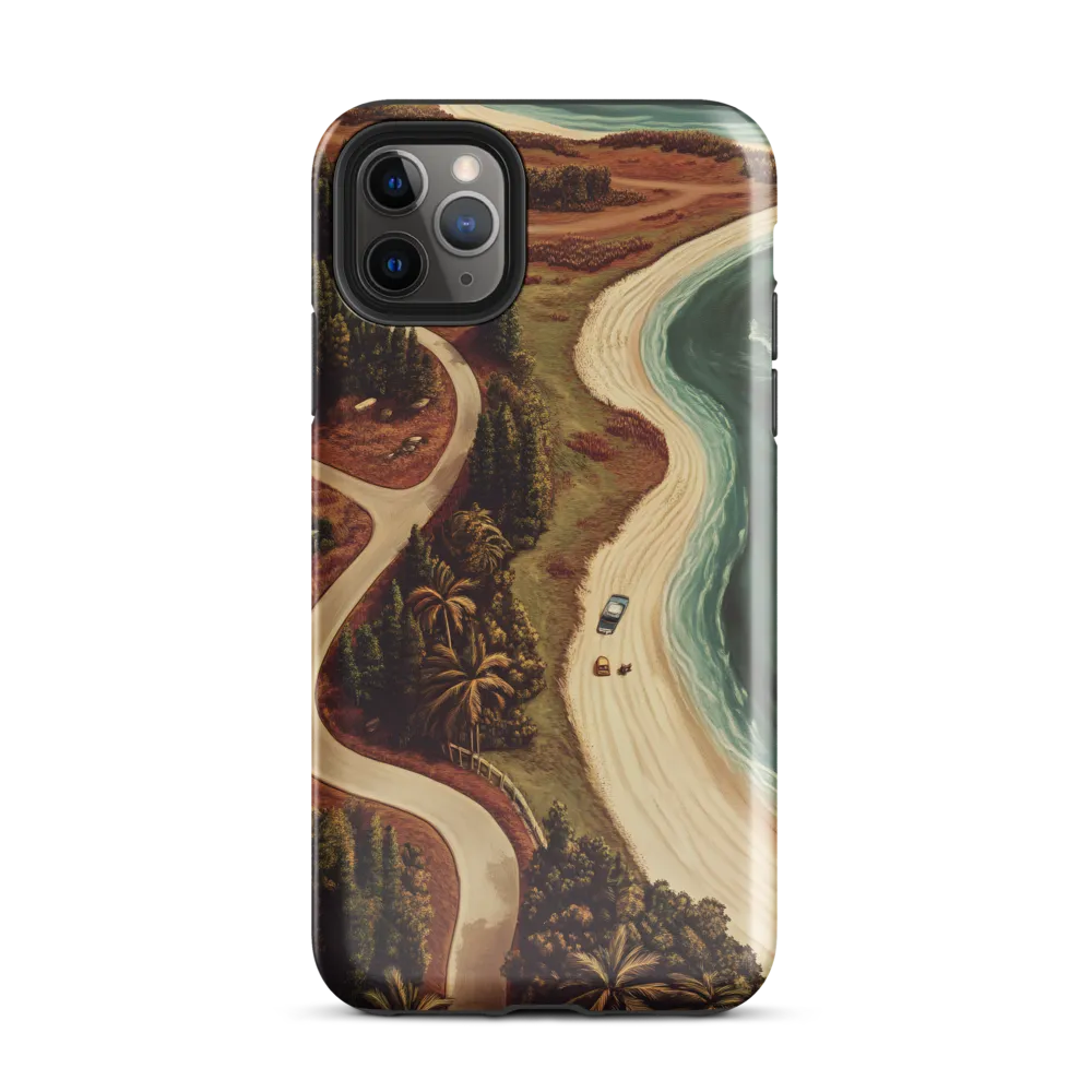 Winding Serenity: A Coastal Journey | Phone Case |  11 Pro Max | Tough Case | Glossy