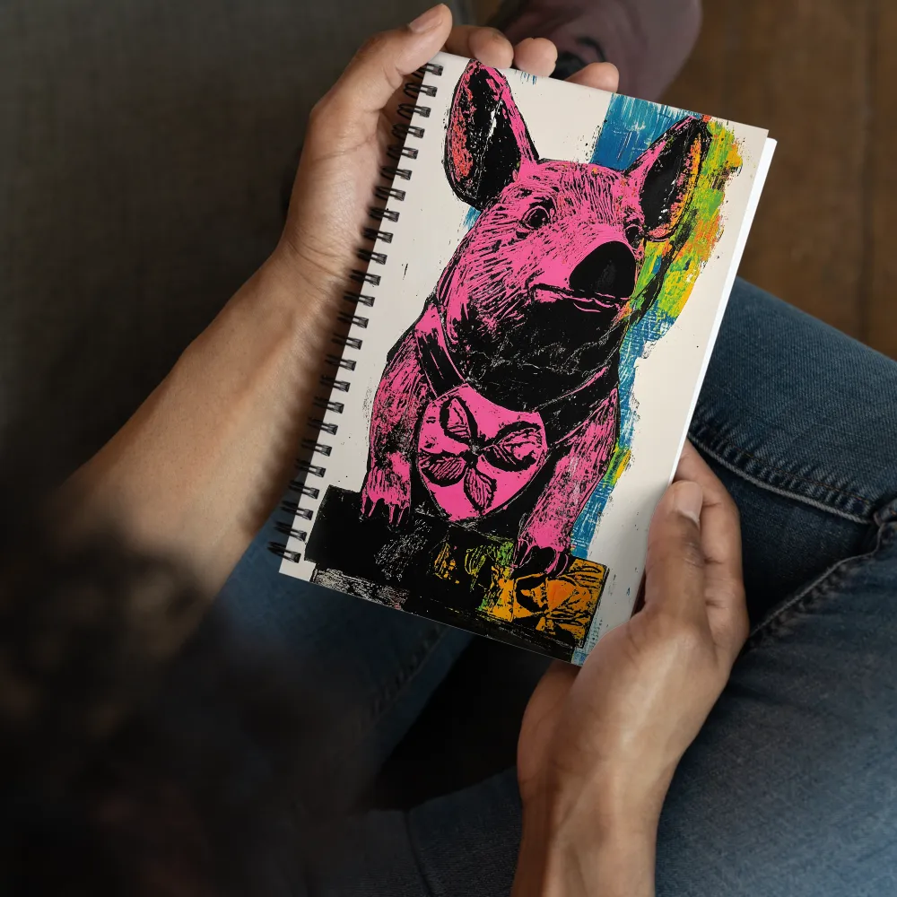 Vibrant Hearted Pig | Spiral Notebook