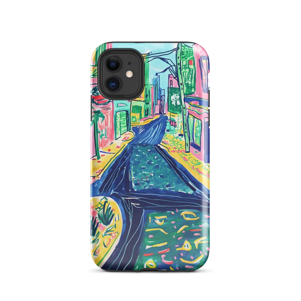 Dreamy Street in Vibrant Hues