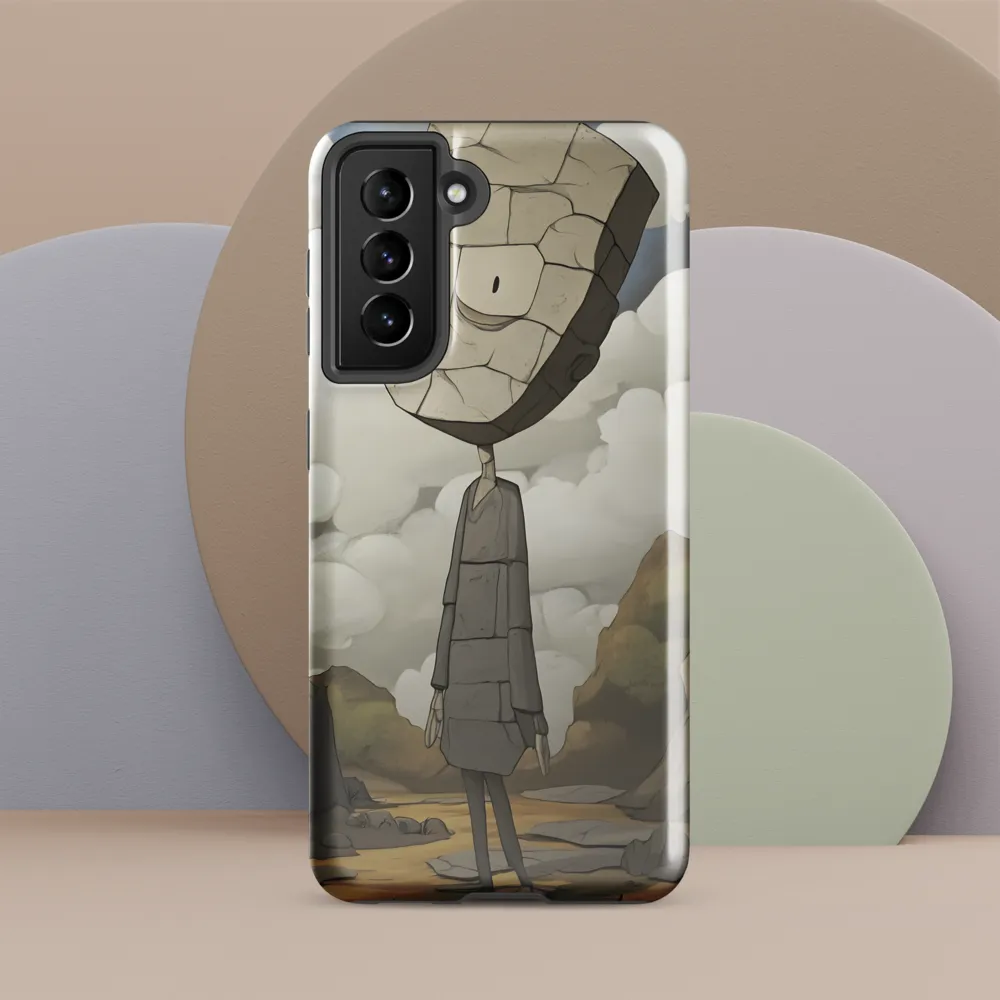 Whimsical Stone Figure in a Rocky Landscape | Phone Case |  S21 | Tough Case | Glossy