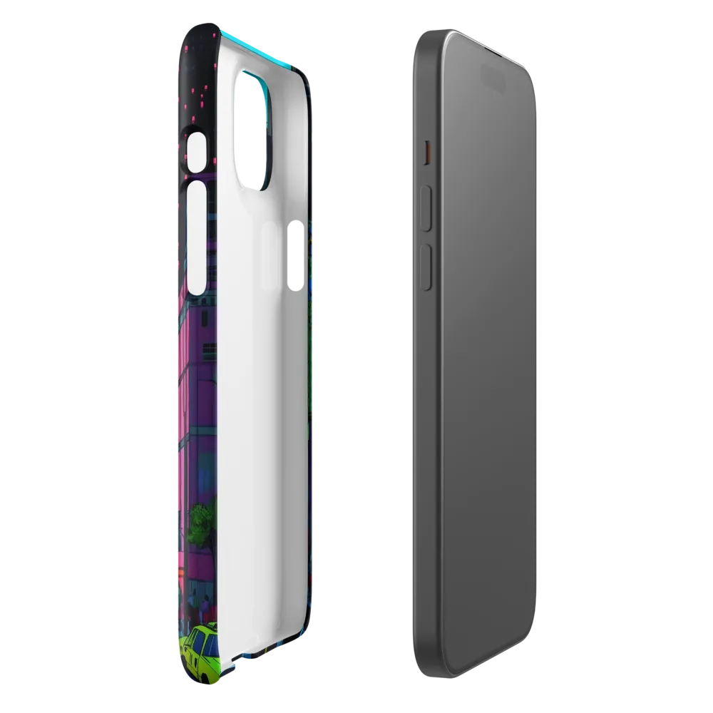 Neon Dreams of the City | Phone Case |  15 Plus | Snap Case | Glossy