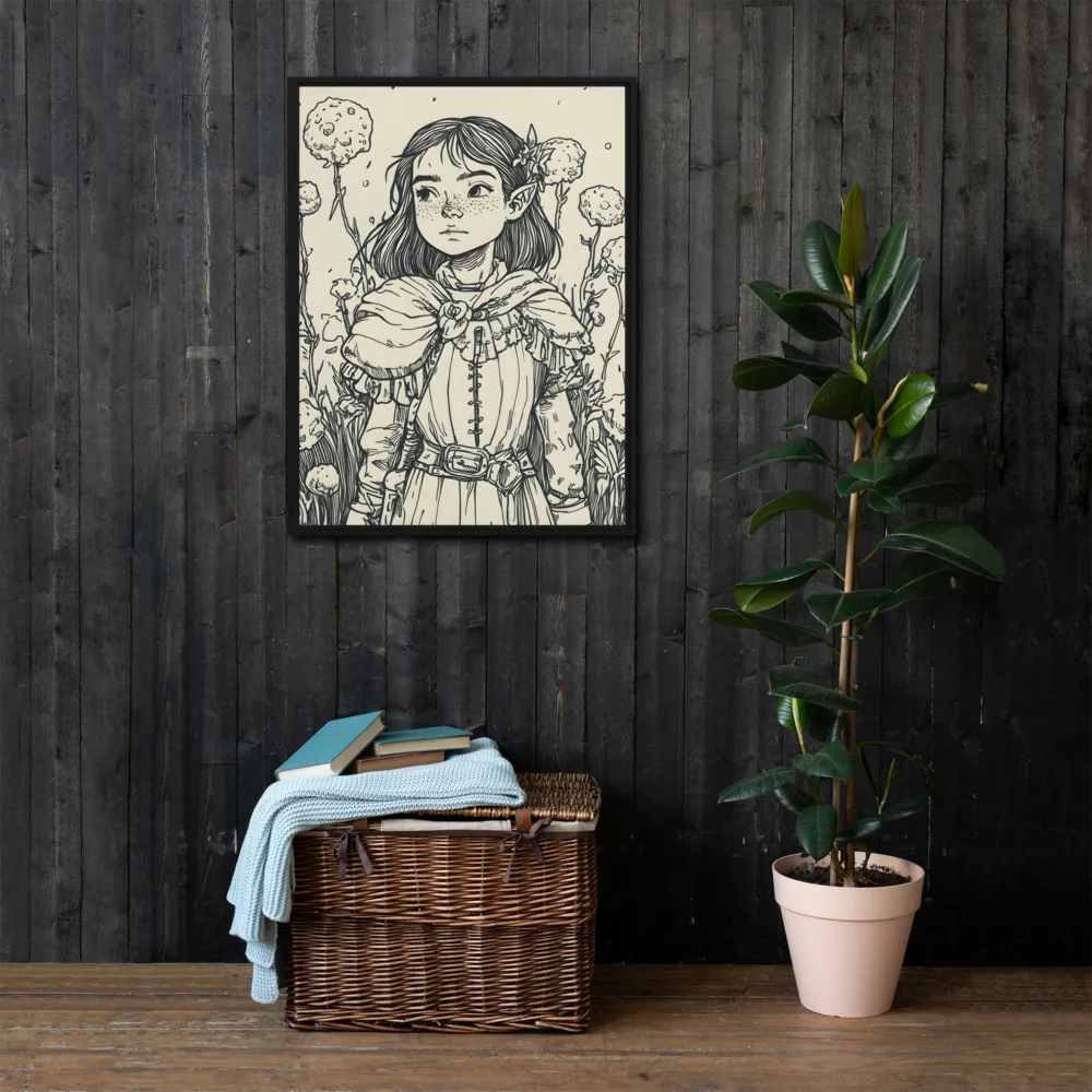 A Young Guardian of Nature | Canvas with Black Frame | 24″×32″