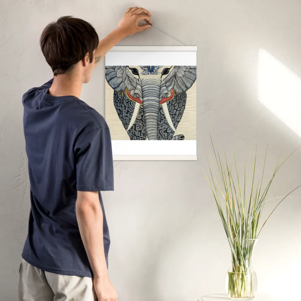 Majesty of the Elephant | Poster With White Wood Hanger | 16″×20″