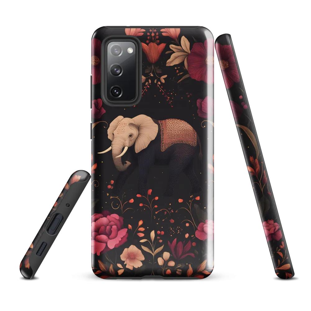 Whispers of the Wild: Elephants and Blooms