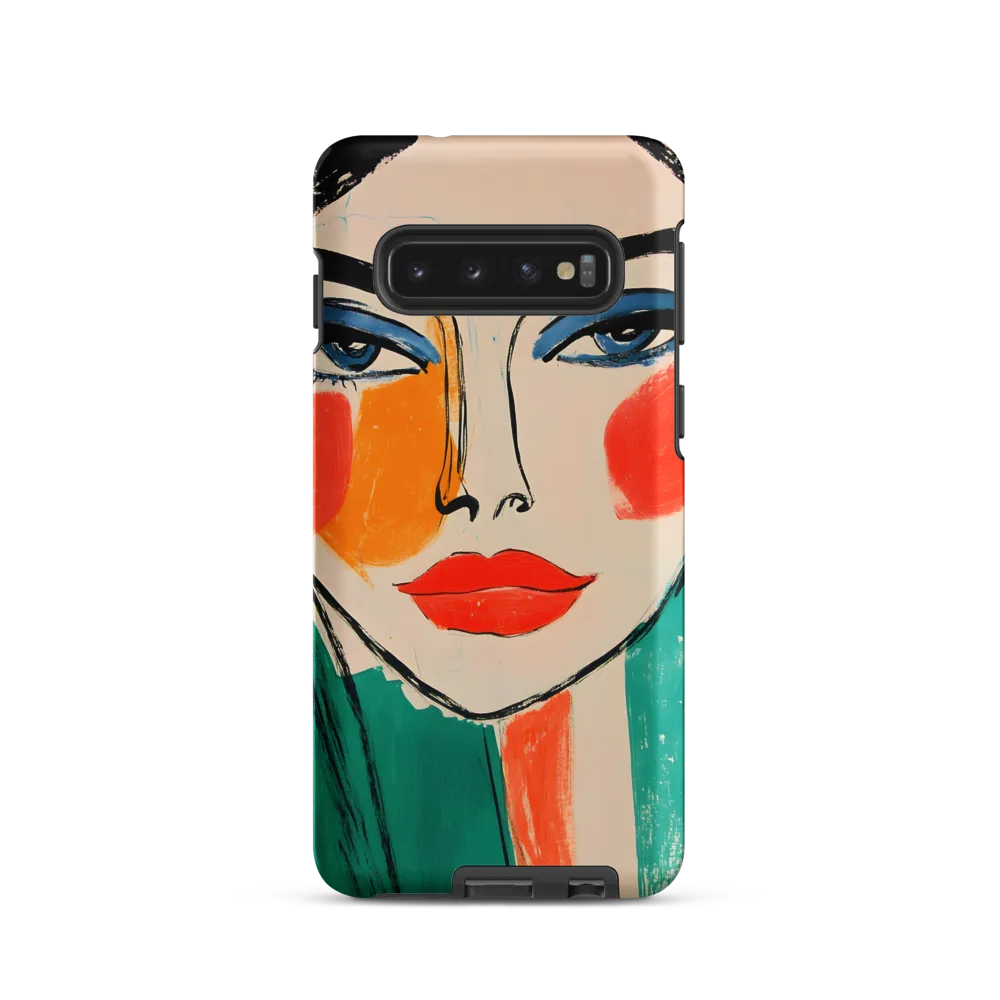 Vivid Portrait of a Modern Muse | Phone Case |  S10 | Tough Case | Matte