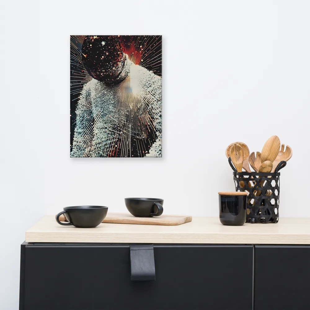 Ethereal Astronaut: A Journey Through the Cosmos | Canvas | 12″×16″