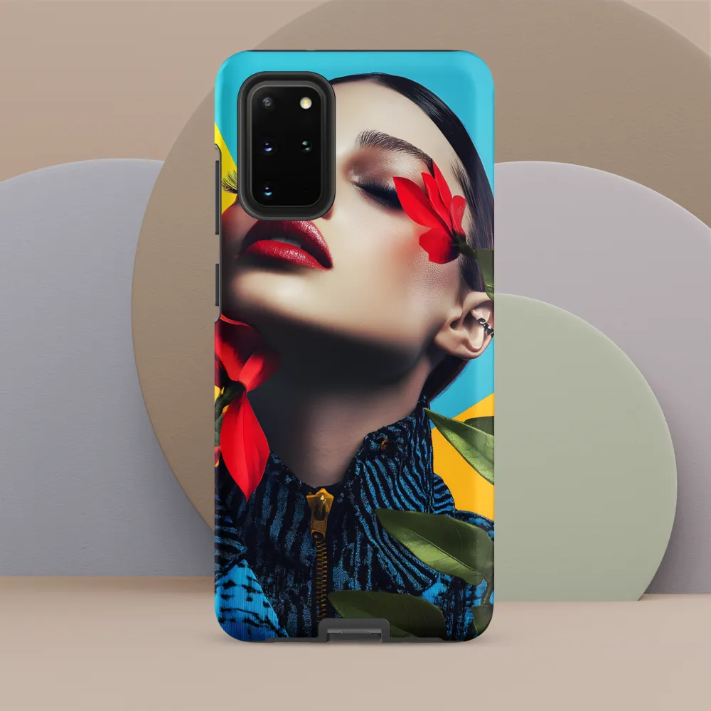 Floral Serenity: A Contemporary Portrait