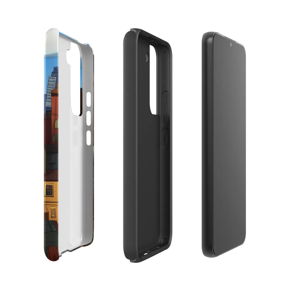 Urban Symphony: A Colorful Cityscape | Phone Case |  S22 | Tough Case | Matte