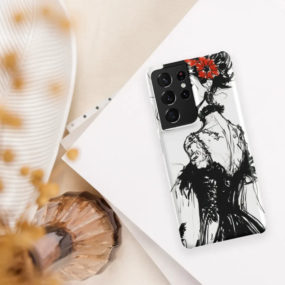 Elegance in Black and Red | Phone Case |  S21 Ultra | Snap Case | Matte