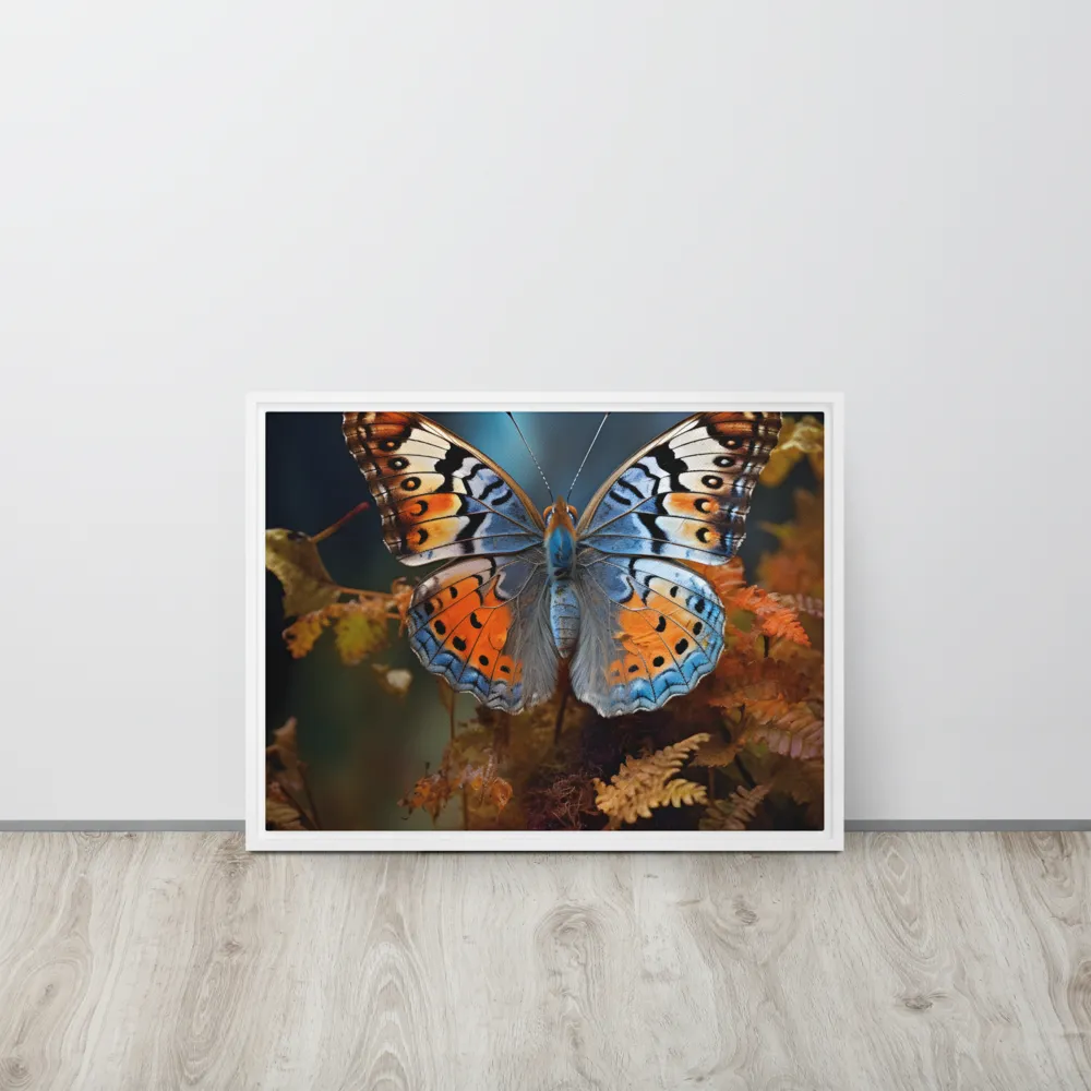 Harmony in Color: The Butterfly | Canvas with White Frame | 18″×24″