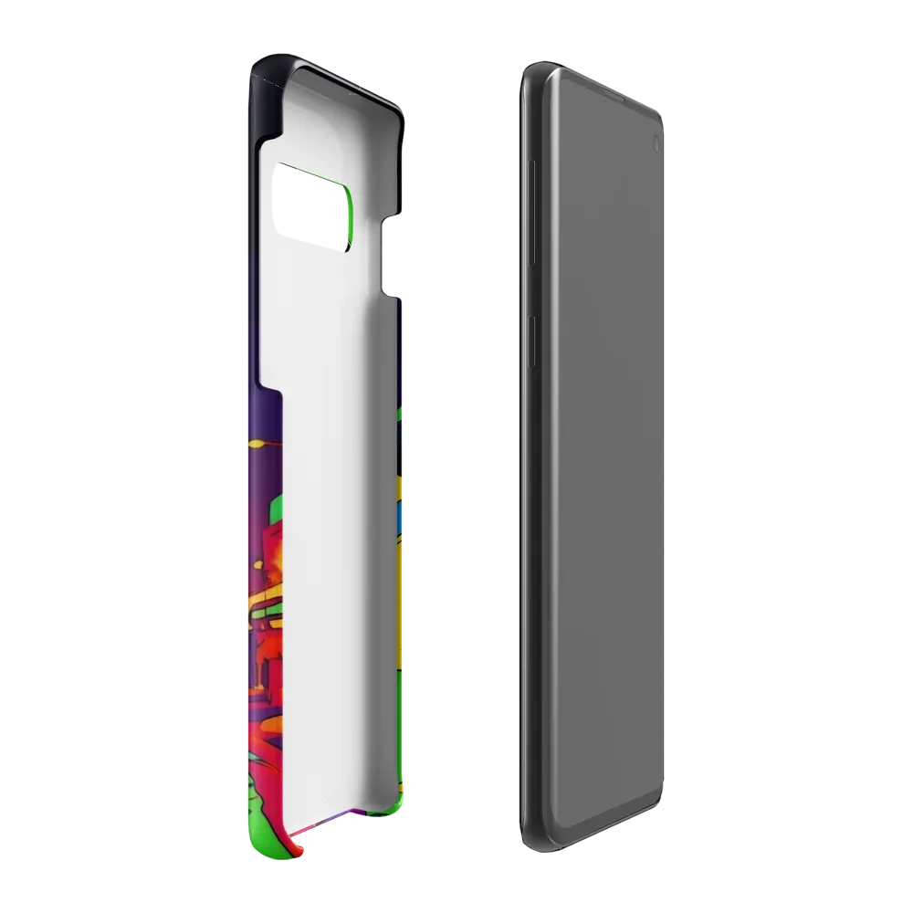 Neon Dreams: A Cyberpunk Odyssey | Phone Case |  S10 Plus | Snap Case | Glossy