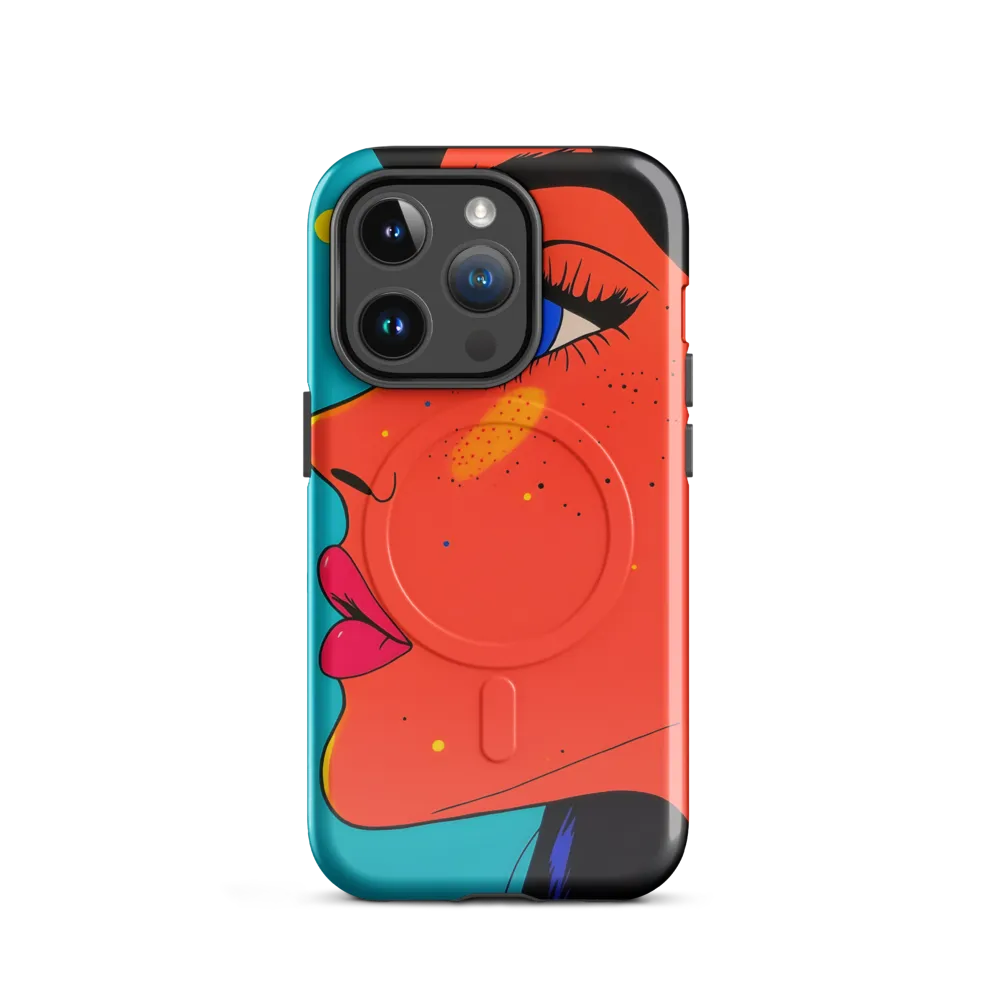 Vibrant Feminine Profile in Pop Art