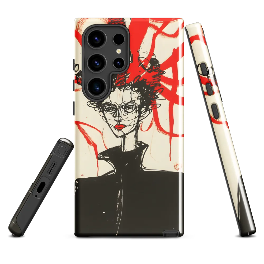 Dramatic Elegance in Red and Black