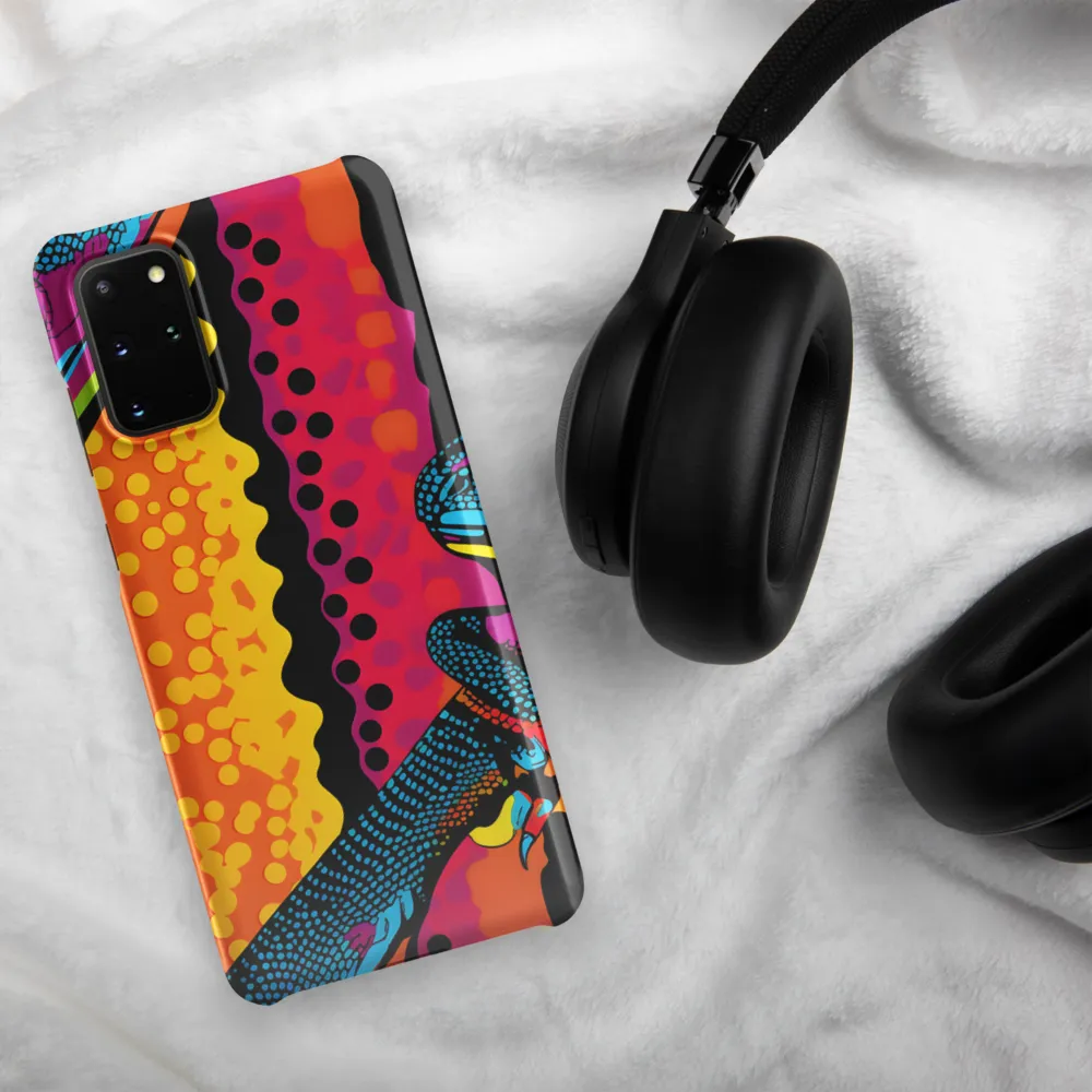 Colorful Encounters: The Playful Geckos | Phone Case |  S20 Plus | Snap Case | Glossy