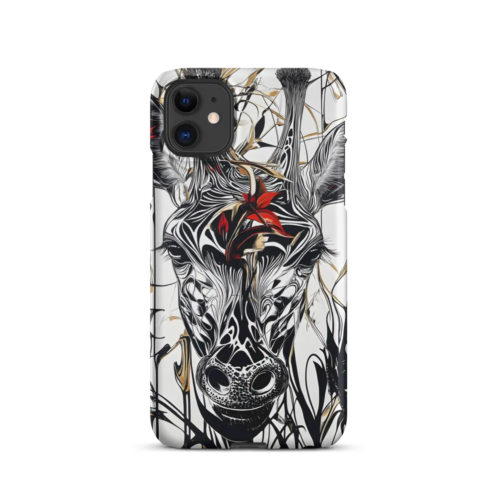 Floral Elegance: The Giraffe's Portrait
