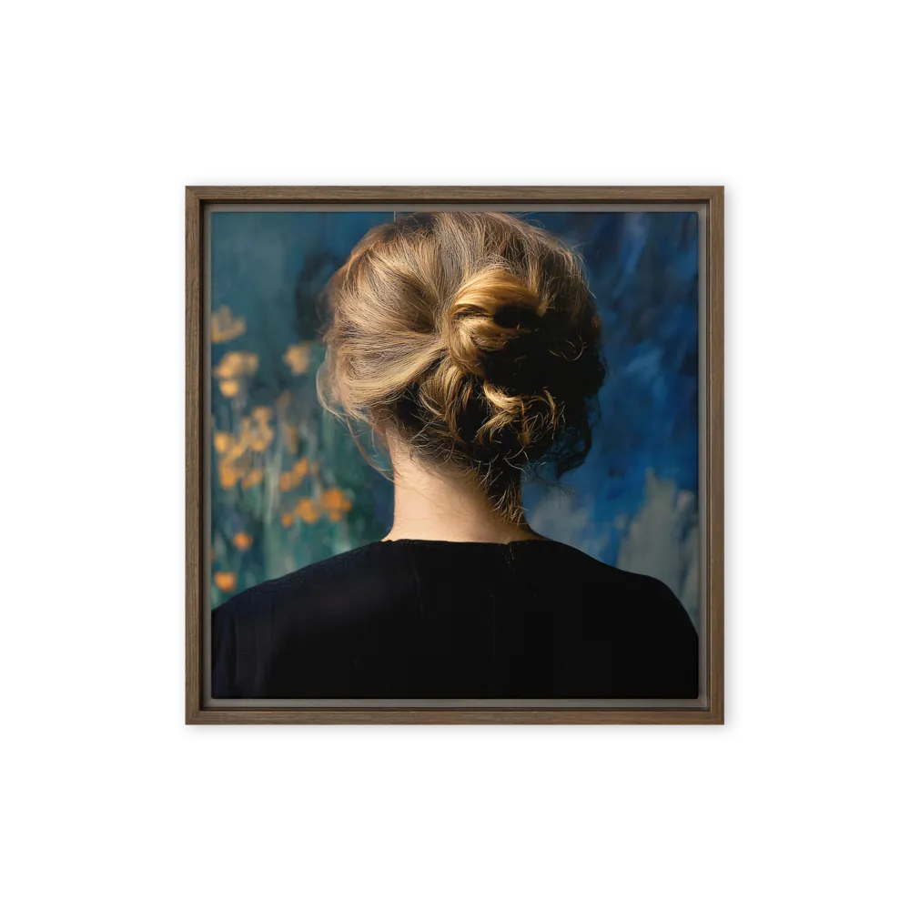 Whispers of Tranquility | Canvas with Brown Frame | 16″×16″