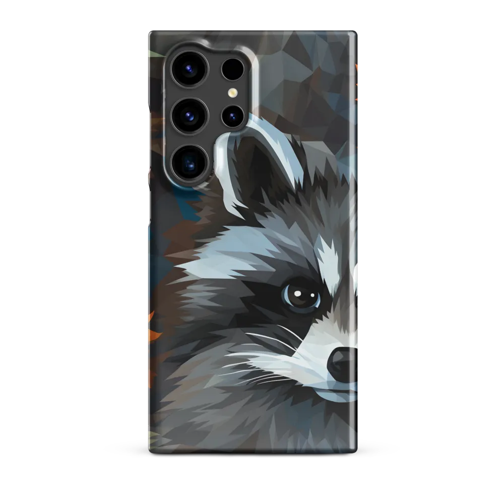 Whispers of Autumn: The Raccoon's Gaze | Phone Case |  S24 Ultra | Snap Case | Glossy
