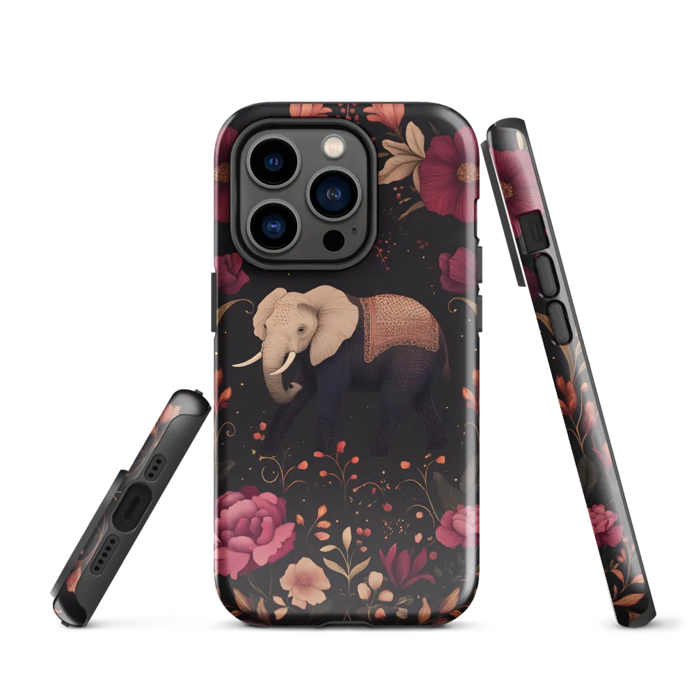 Whispers of the Wild: Elephants and Blooms