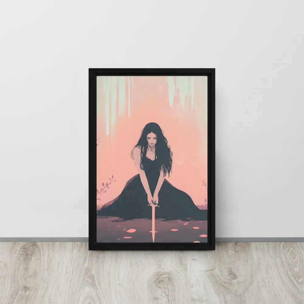 The Guardian of Solitude | Canvas with Black Frame | 12″×18″