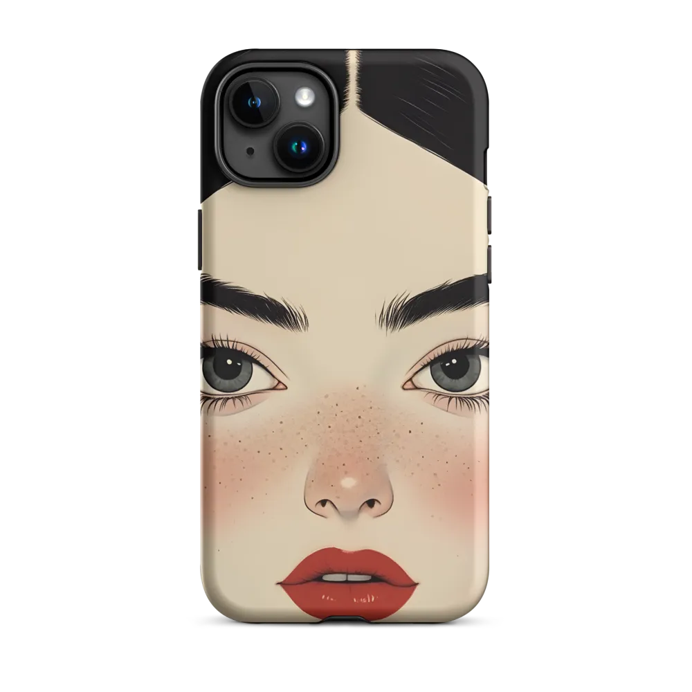Serenity Captured: A Modern Portrait | Phone Case |  15 Plus | Tough Case | Matte