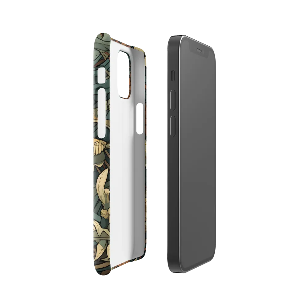 Dynamic Harmony of Sharks and Flora | Phone Case |  12 Mini | Snap Case | Glossy