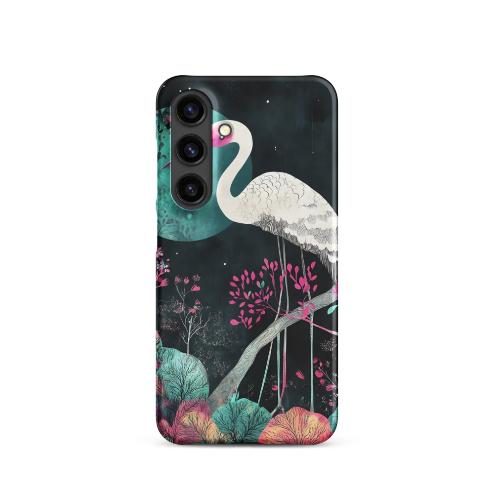Ethereal Presence: Heron in a Floral Dreamscape