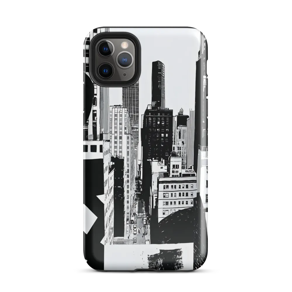 Urban Monochrome: A Contemporary Cityscape | Phone Case |  11 Pro Max | Tough Case | Glossy