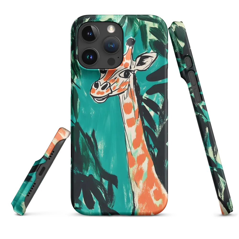 Curious Giraffe in Lush Greenery | Phone Case |  16 Pro Max | Snap Case | Matte