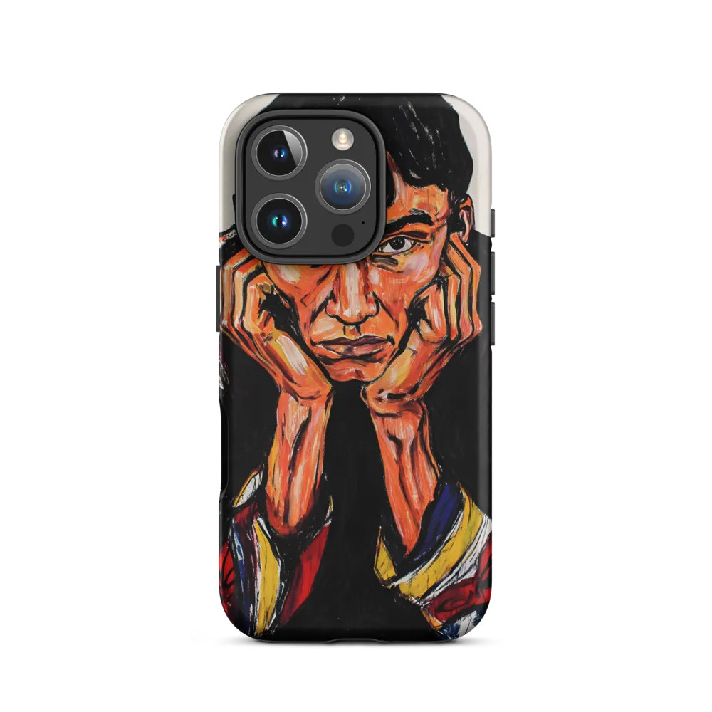 Contemplative Intensity: An Expressionist Portrait