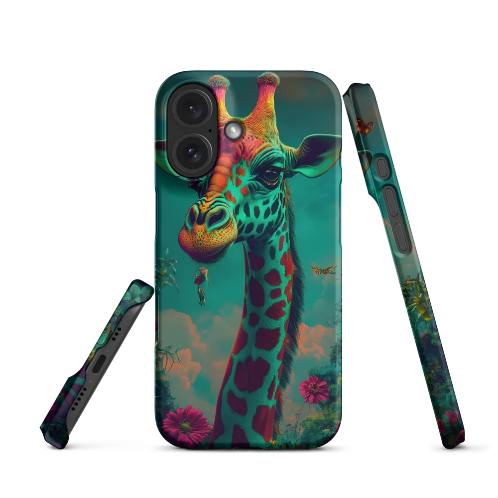Whimsical Giraffe Among Blossoms