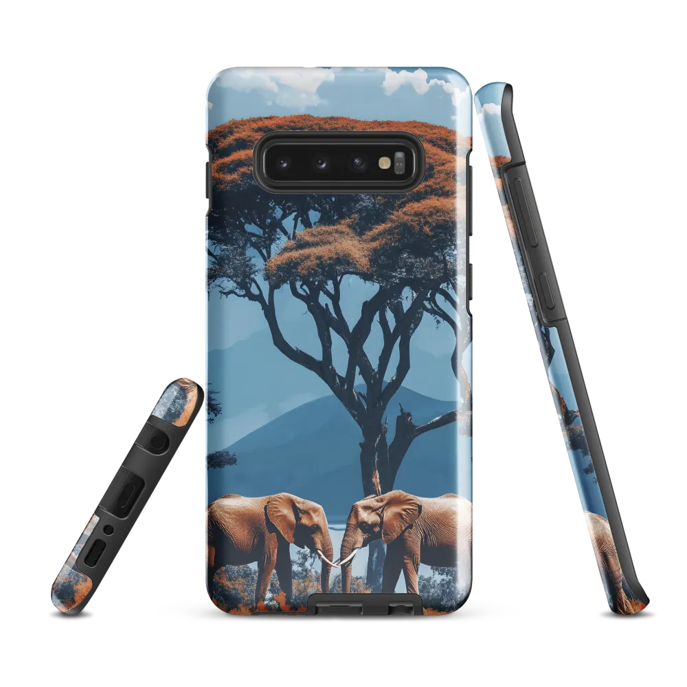 Elephants Amidst Serenity | Phone Case |  S10 Plus | Tough Case | Glossy