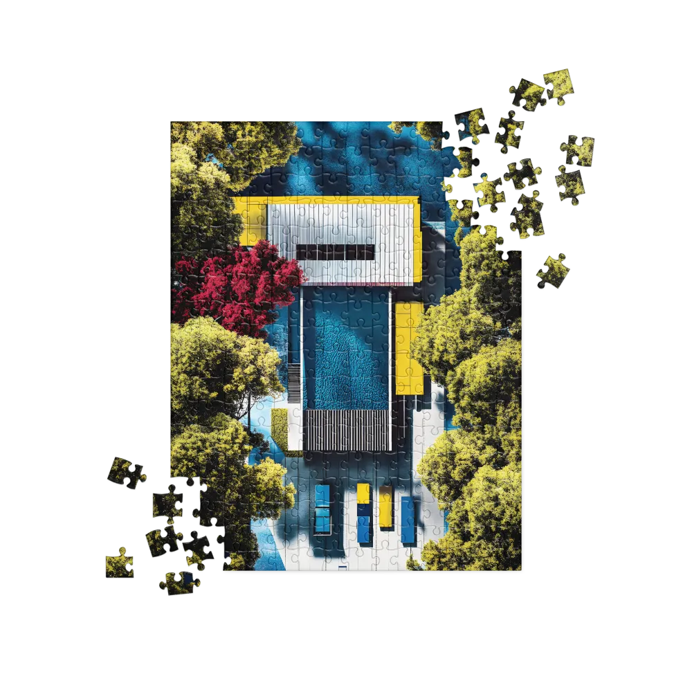 Aerial Harmony: Modernist Serenity | Jigsaw Puzzle | 252 pieces