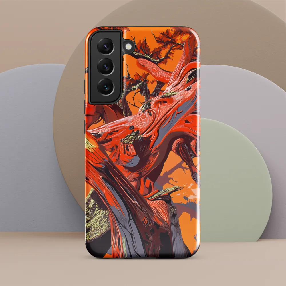 Life in Motion: An Abstract Tree | Phone Case |  S22 Plus | Tough Case | Glossy