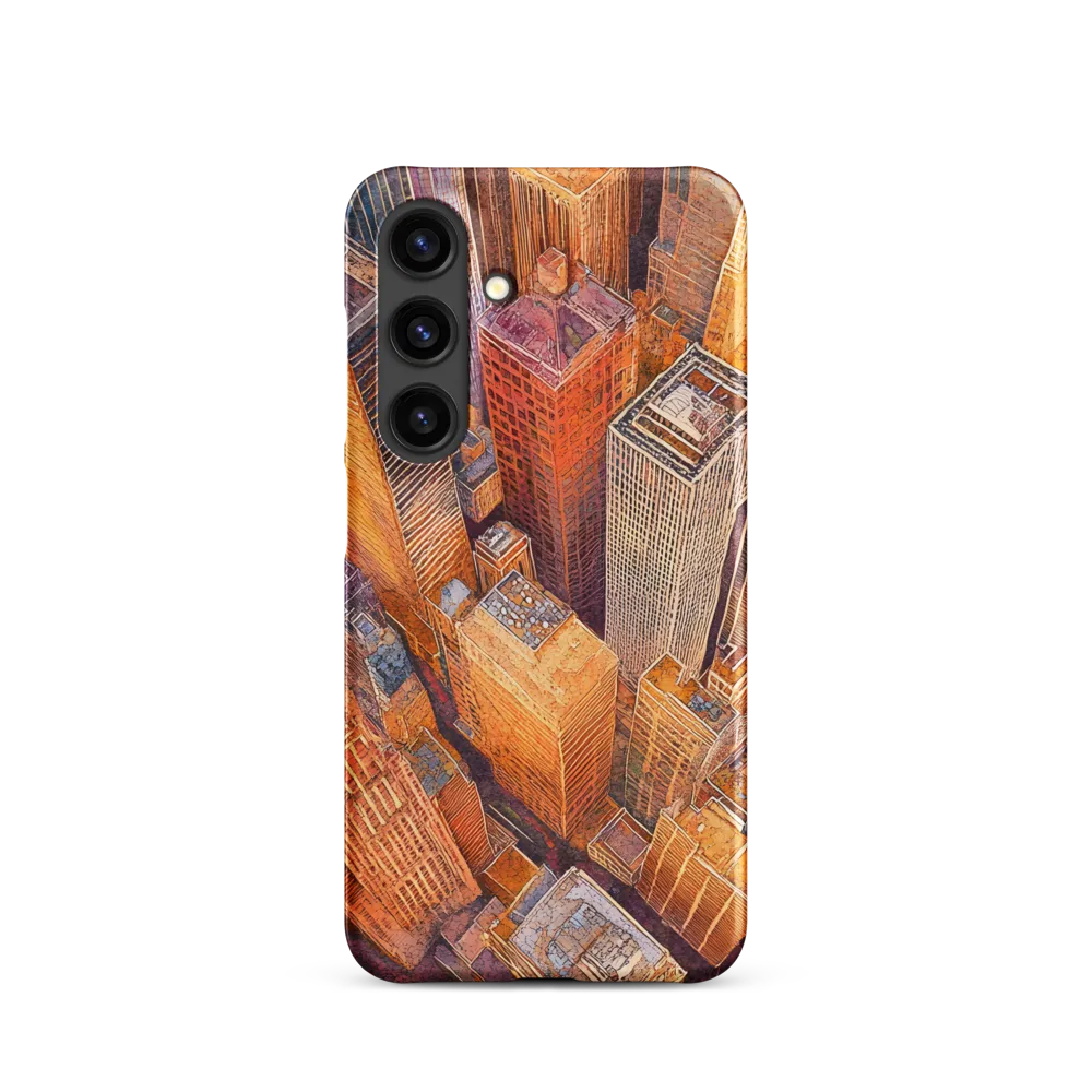 Urban Symphony in Orange and Purple