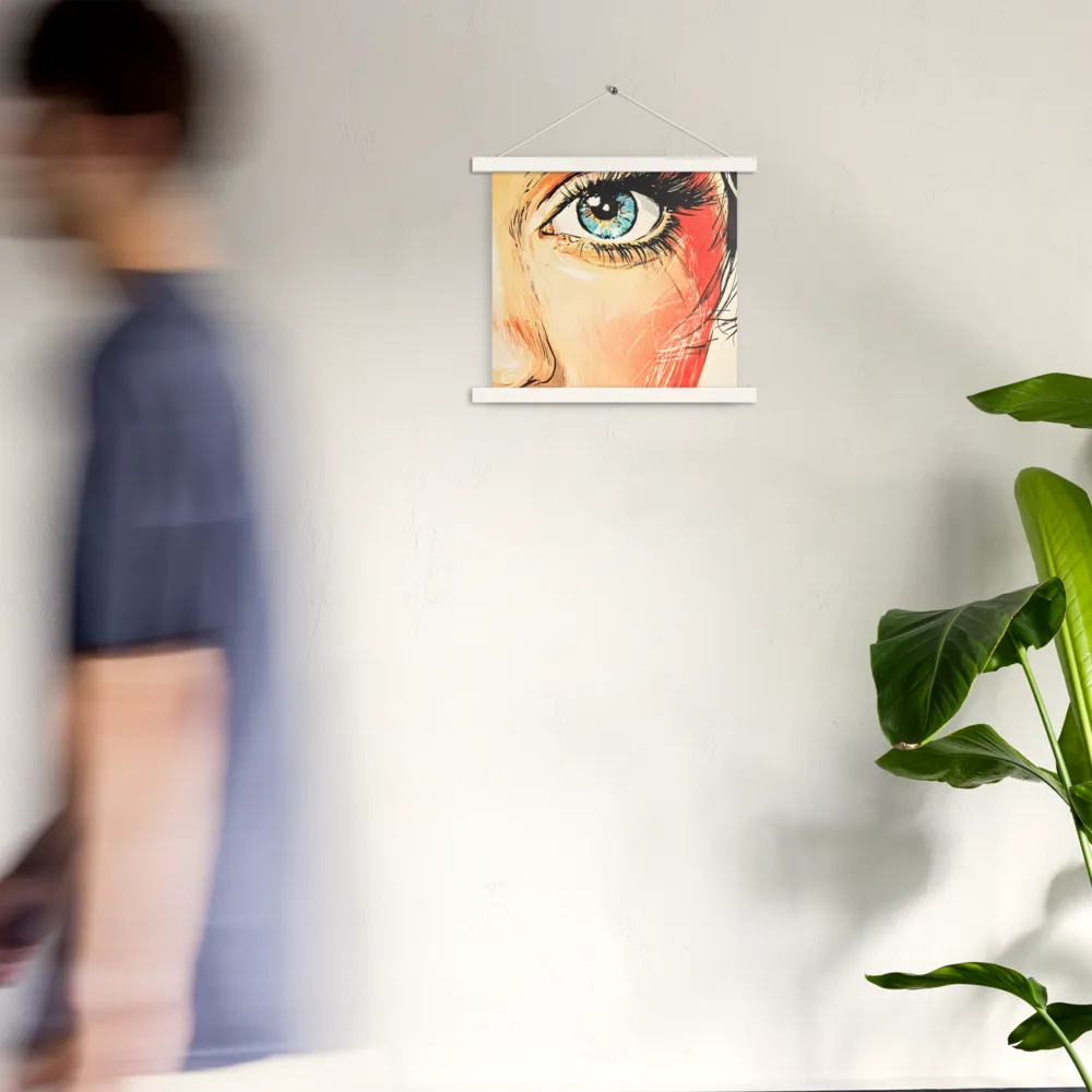 Gaze of Emotion | Poster With White Wood Hanger | 14″×14″