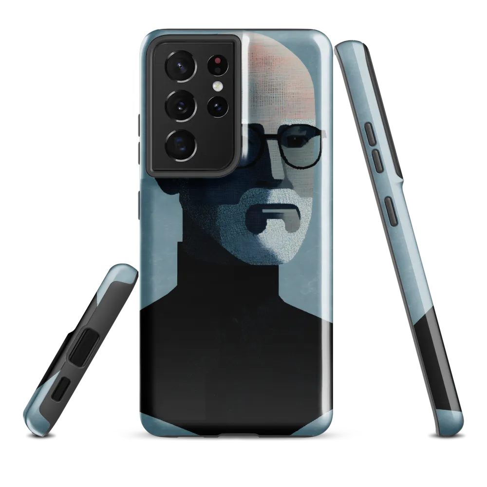 Minimalist Portrait of a Modern Man | Phone Case |  S21 Ultra | Tough Case | Glossy