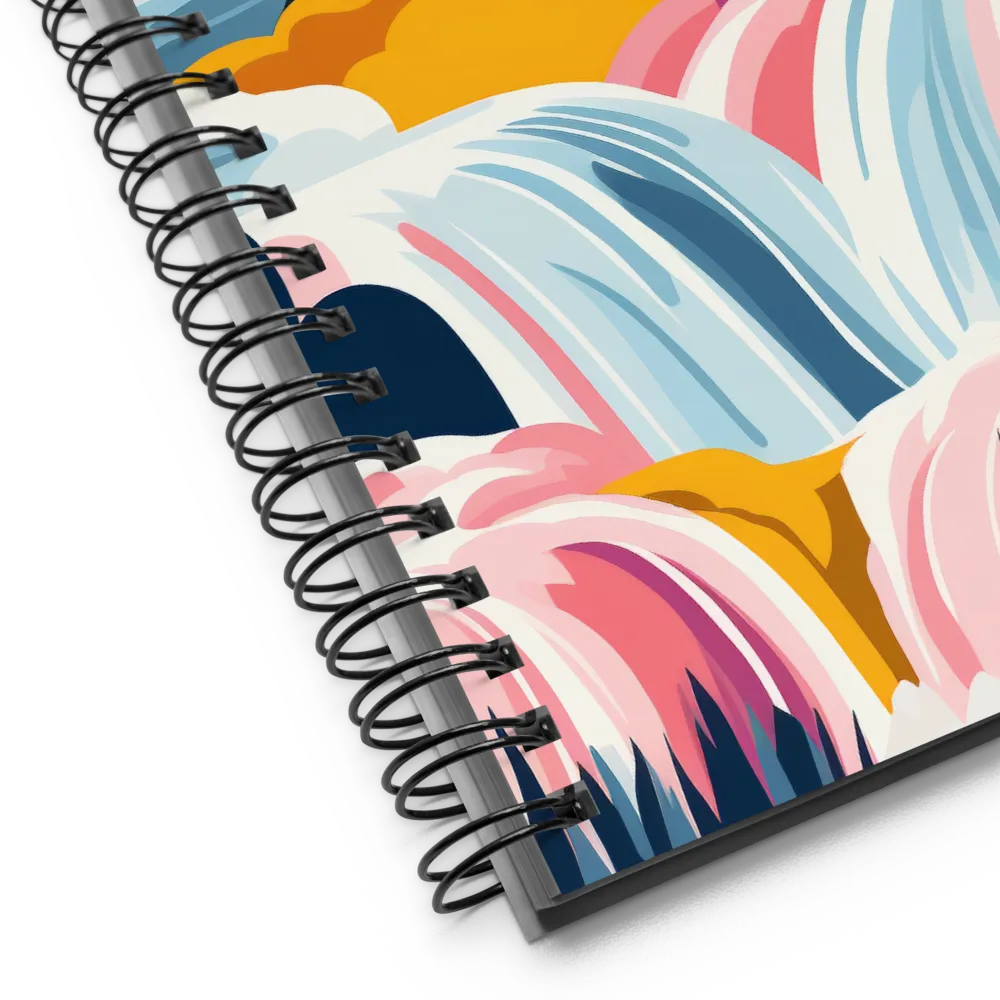 Cascades of Colorful Serenity | Spiral Notebook