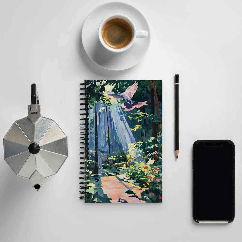 Flight of Light: A Serene Forest | Spiral Notebook