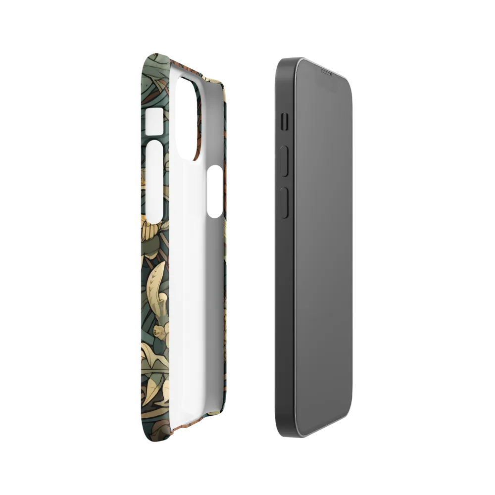 Dynamic Harmony of Sharks and Flora | Phone Case |  13 Mini | Snap Case | Matte
