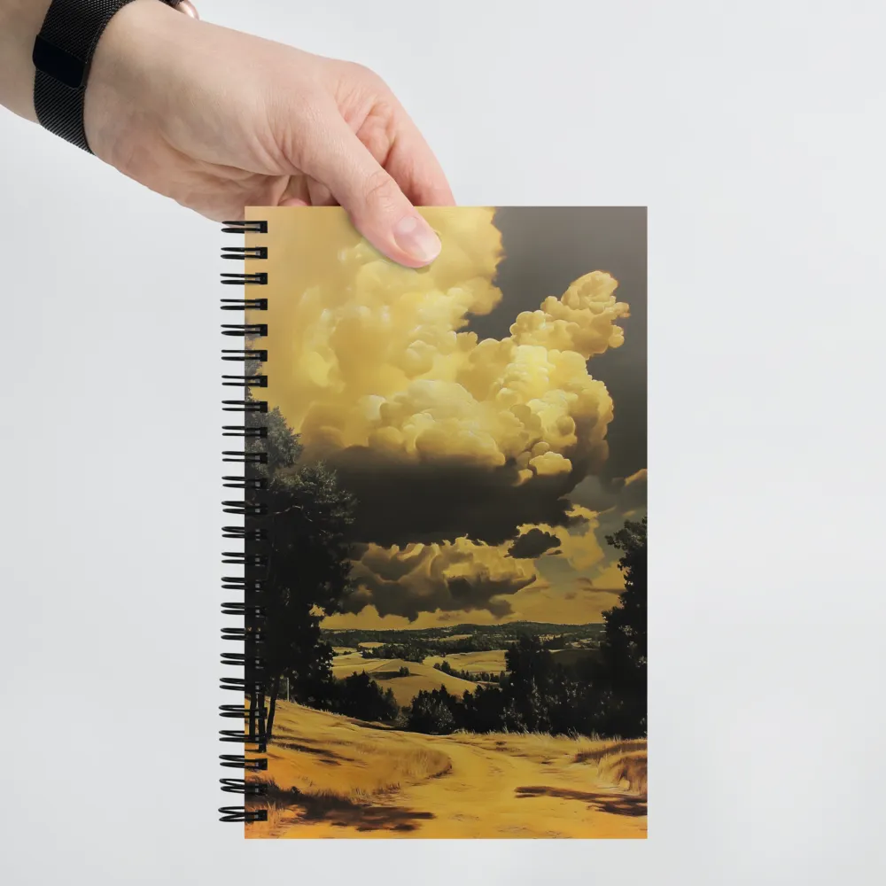 Golden Serenity in the Landscape | Spiral Notebook