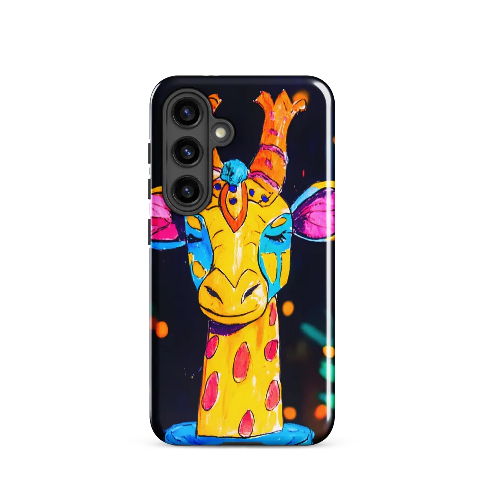 Whimsical Giraffe in Vibrant Colors