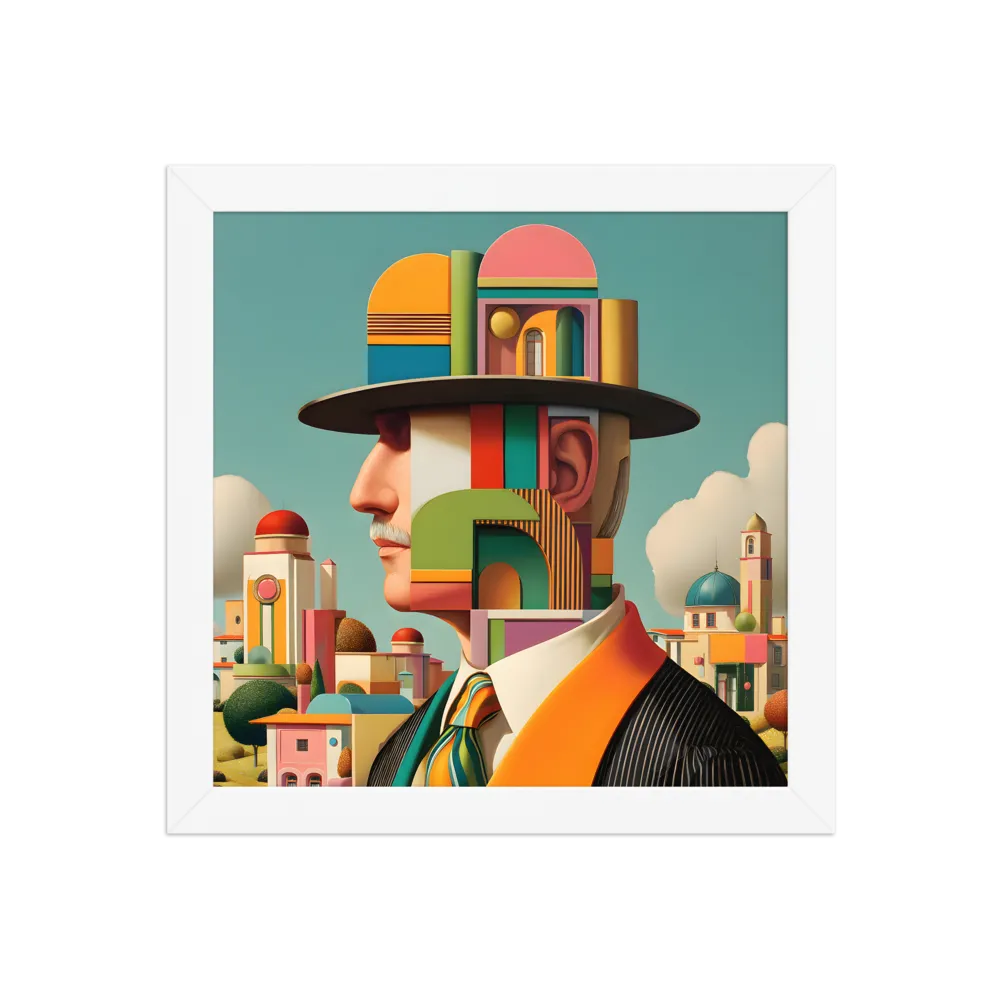 Architectural Profile 
 Poster with White Frame | 10″x 10″