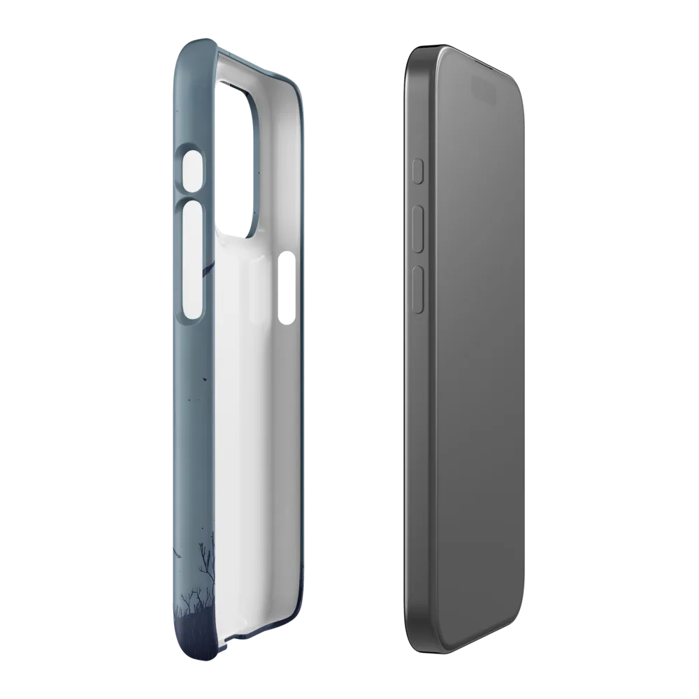 Contemplative Robot in a Barren Landscape | Phone Case |  15 Pro | Snap Case | Glossy