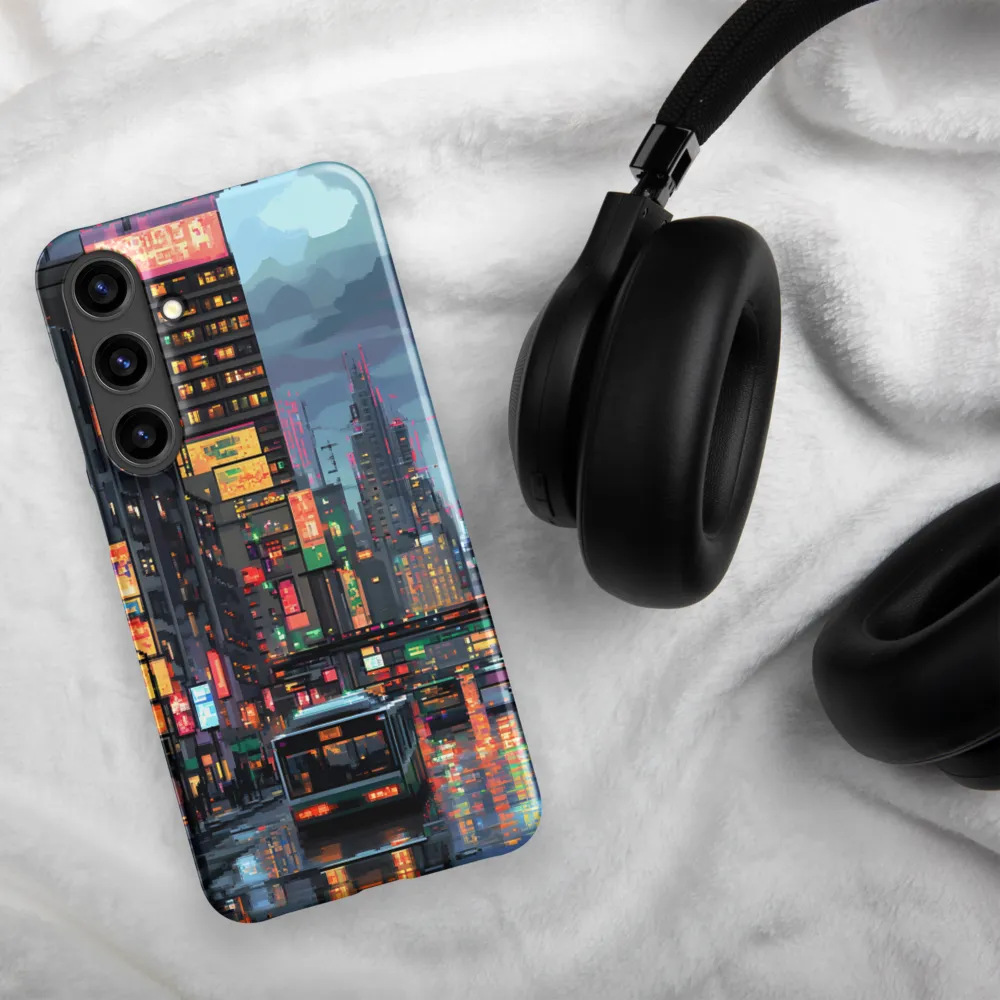 Neon Dreams: A Pixelated Urban Night