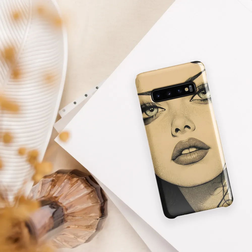Enigmatic Gaze | Phone Case |  S10 | Snap Case | Glossy