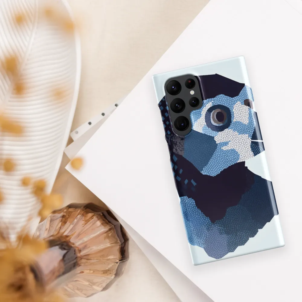 Abstract Avian Portrait in Blue