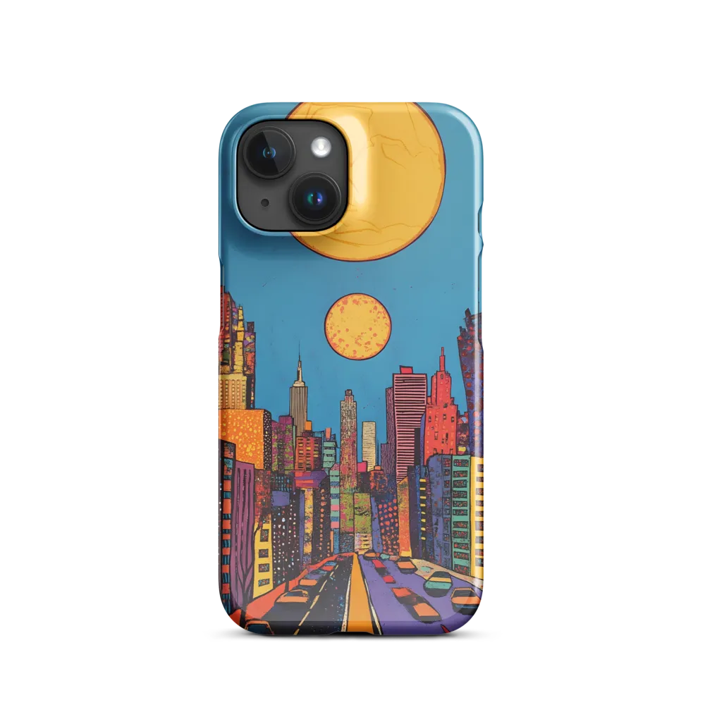 Urban Vibrance: A Pop Art Cityscape | Phone Case |  15 | Snap Case | Glossy