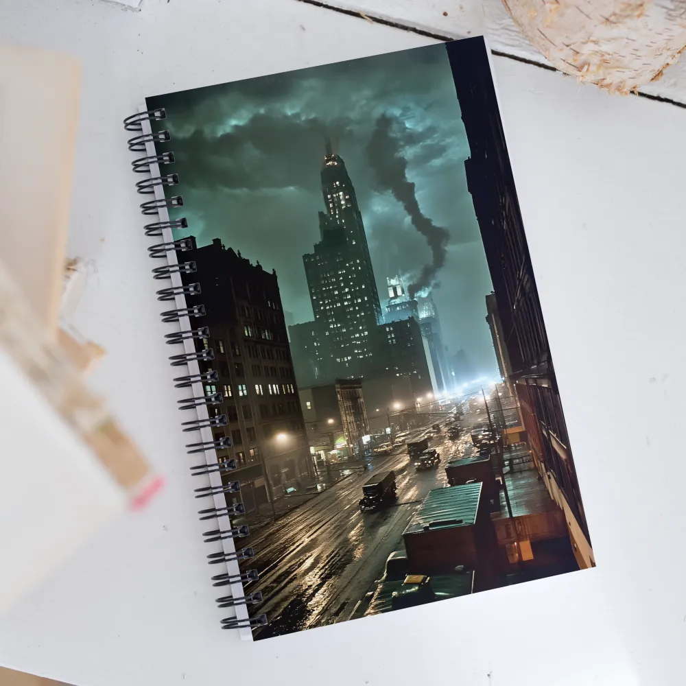 City of Shadows: A Nocturnal Symphony | Spiral Notebook