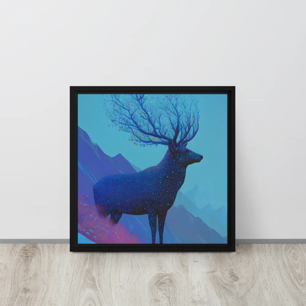 Ethereal Harmony | Canvas with Black Frame | 16″×16″
